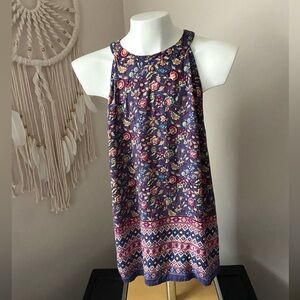 Lucy & Laurel High Neck Sleeveless Floral Blouse